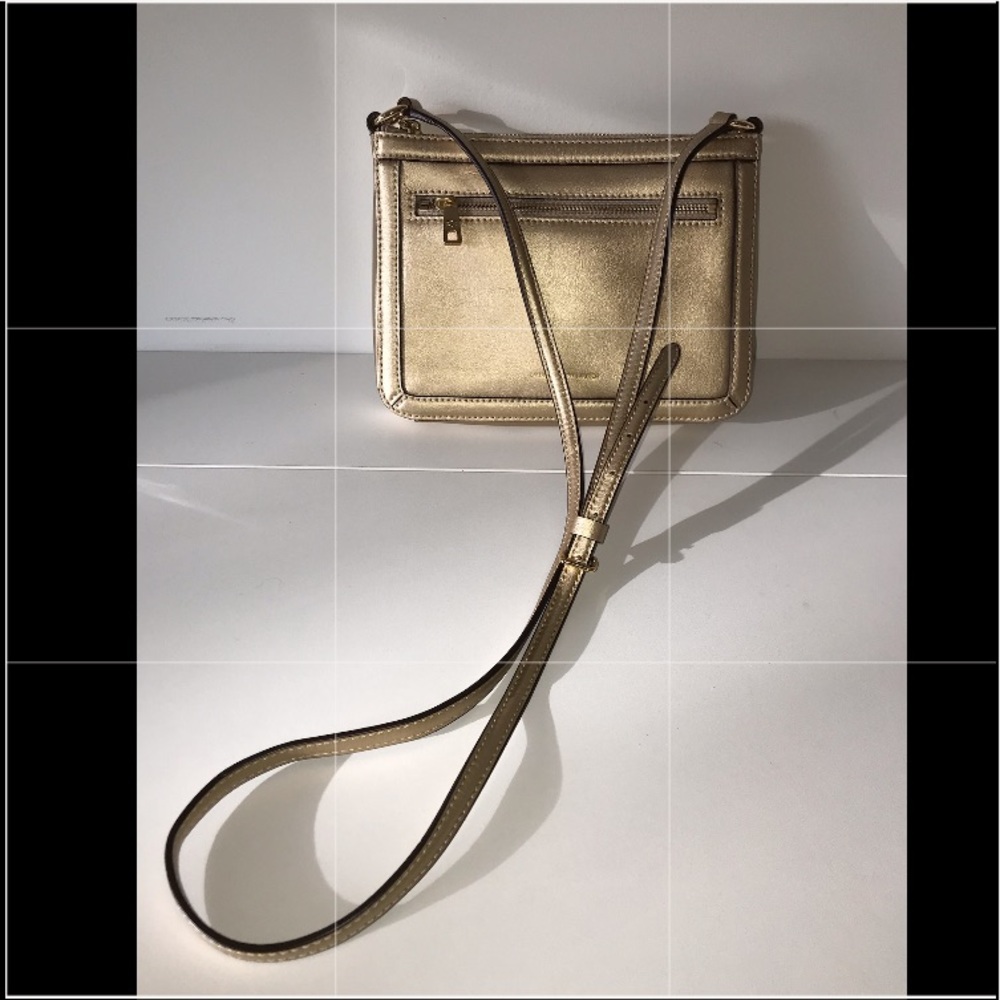 Ralph Lauren Gold Metallic leather bag